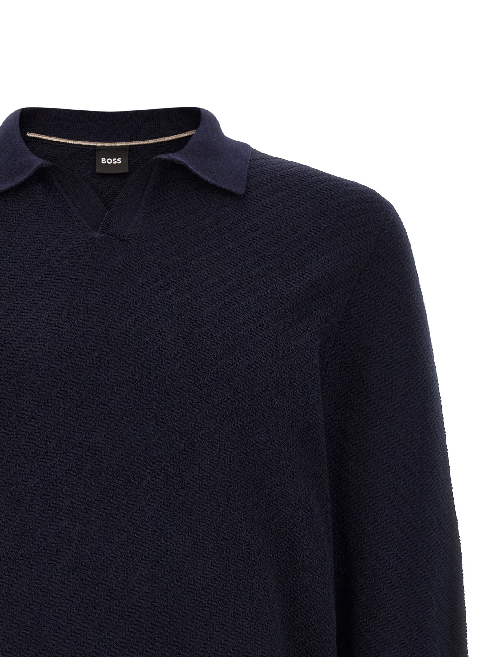Hugo Boss Blue Cotton Polo Shirt