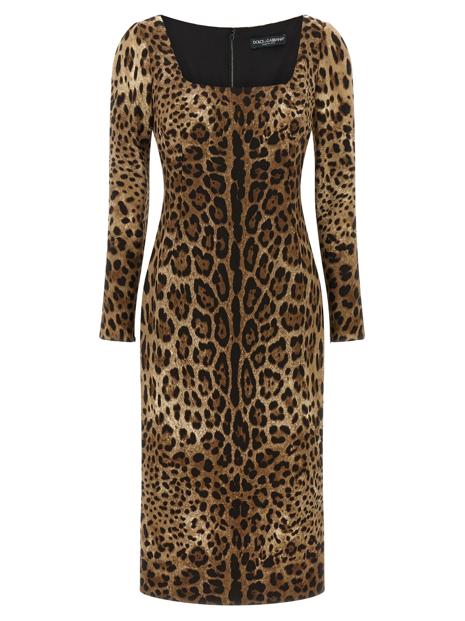 Dolce & Gabbana Brown Viscose Midi Dress