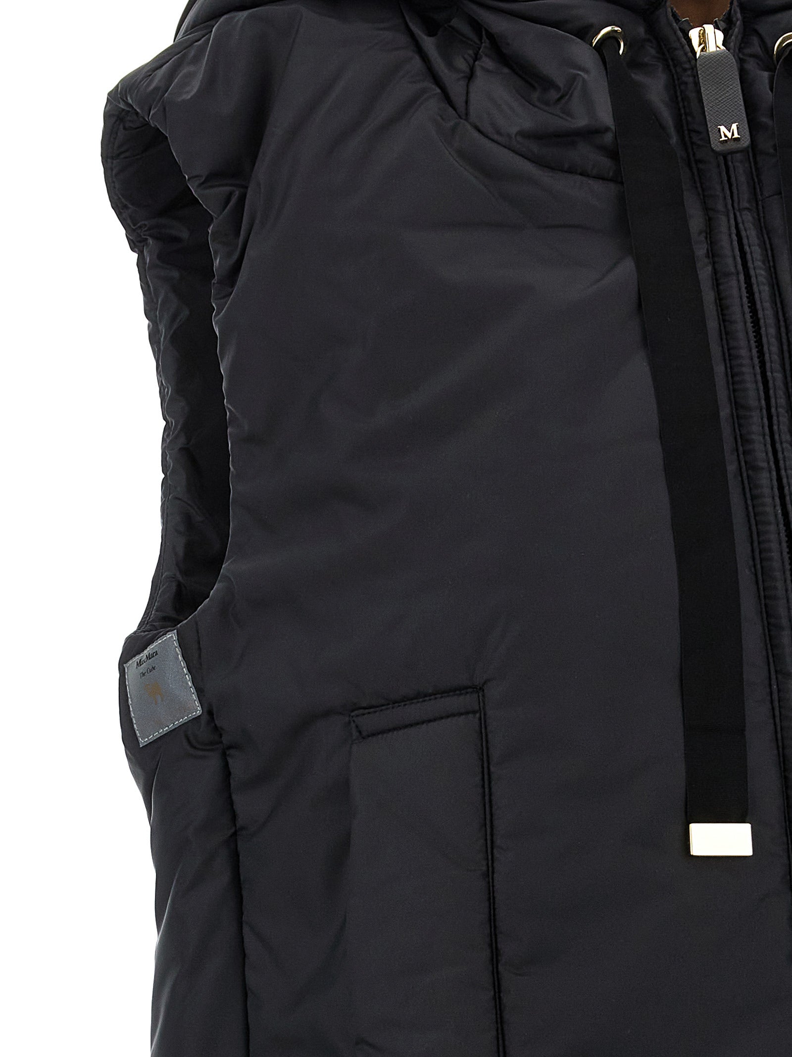 Max Mara Black Polyester Sleeveless Jacket
