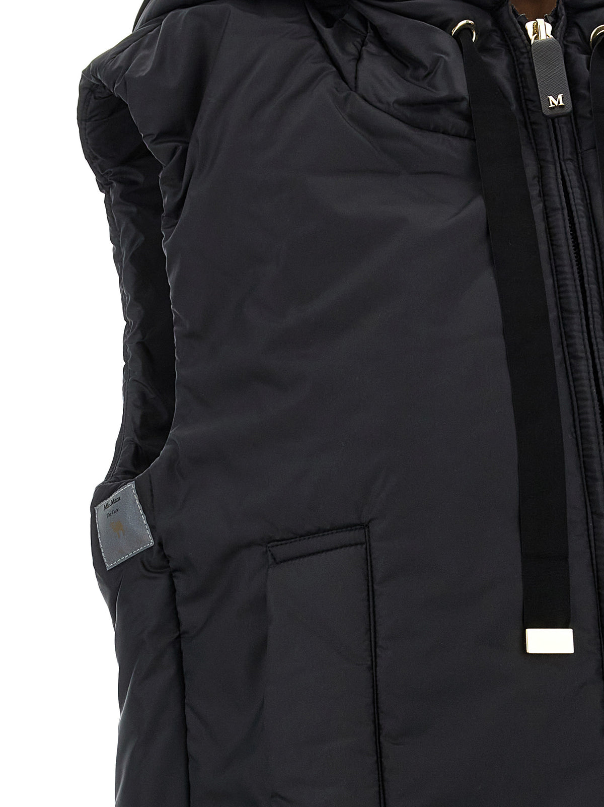 Max Mara Black Polyester Sleeveless Jacket