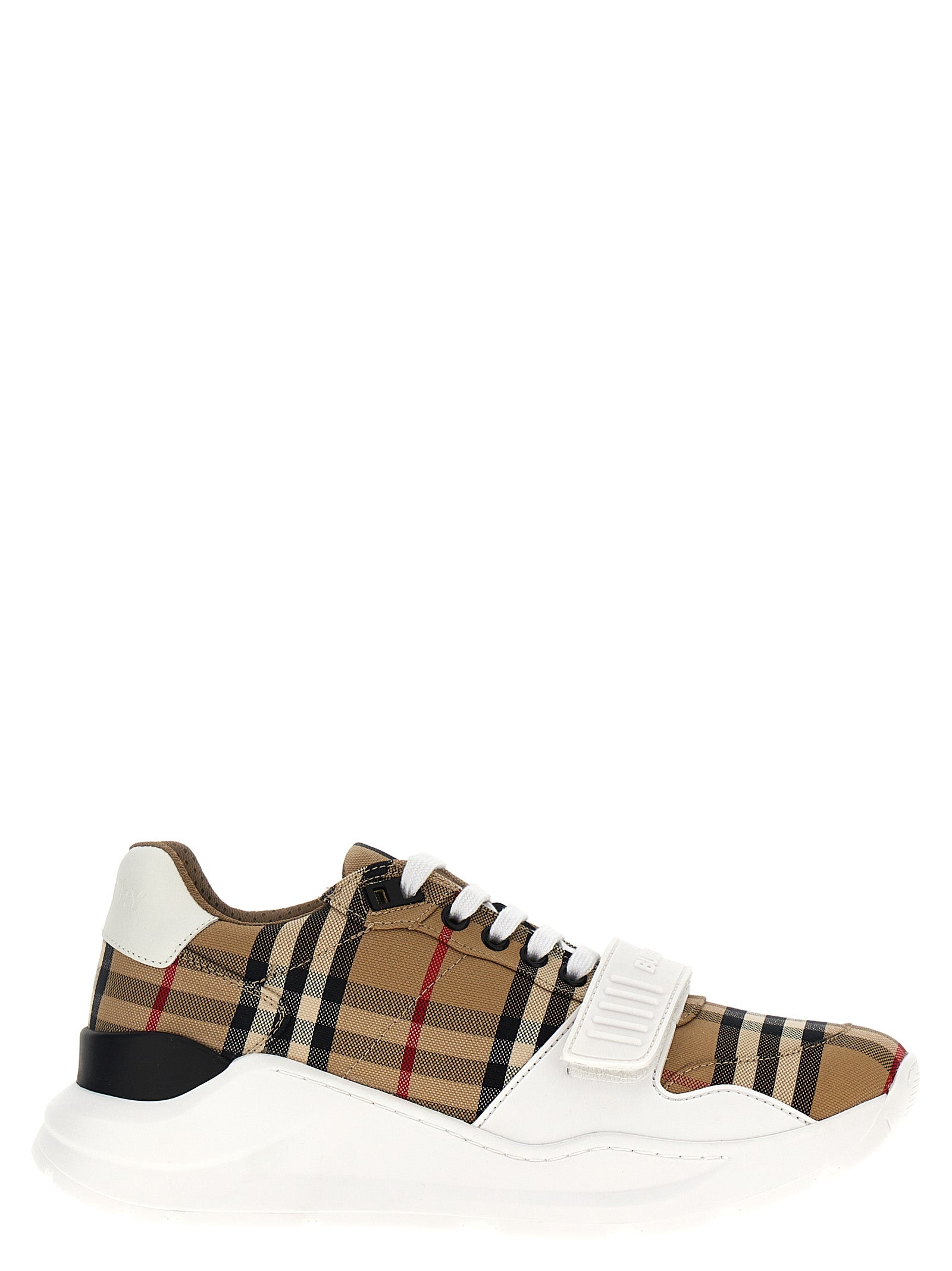 Burberry Beige Cotton Athletic Sneakers