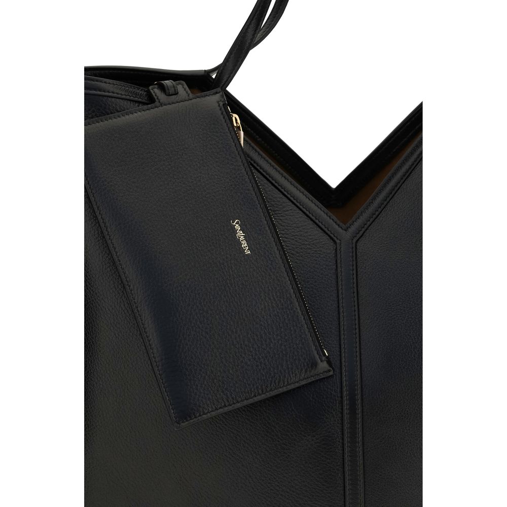 Saint Laurent Black Calf Leather Bos Taurus Shoulder Bag