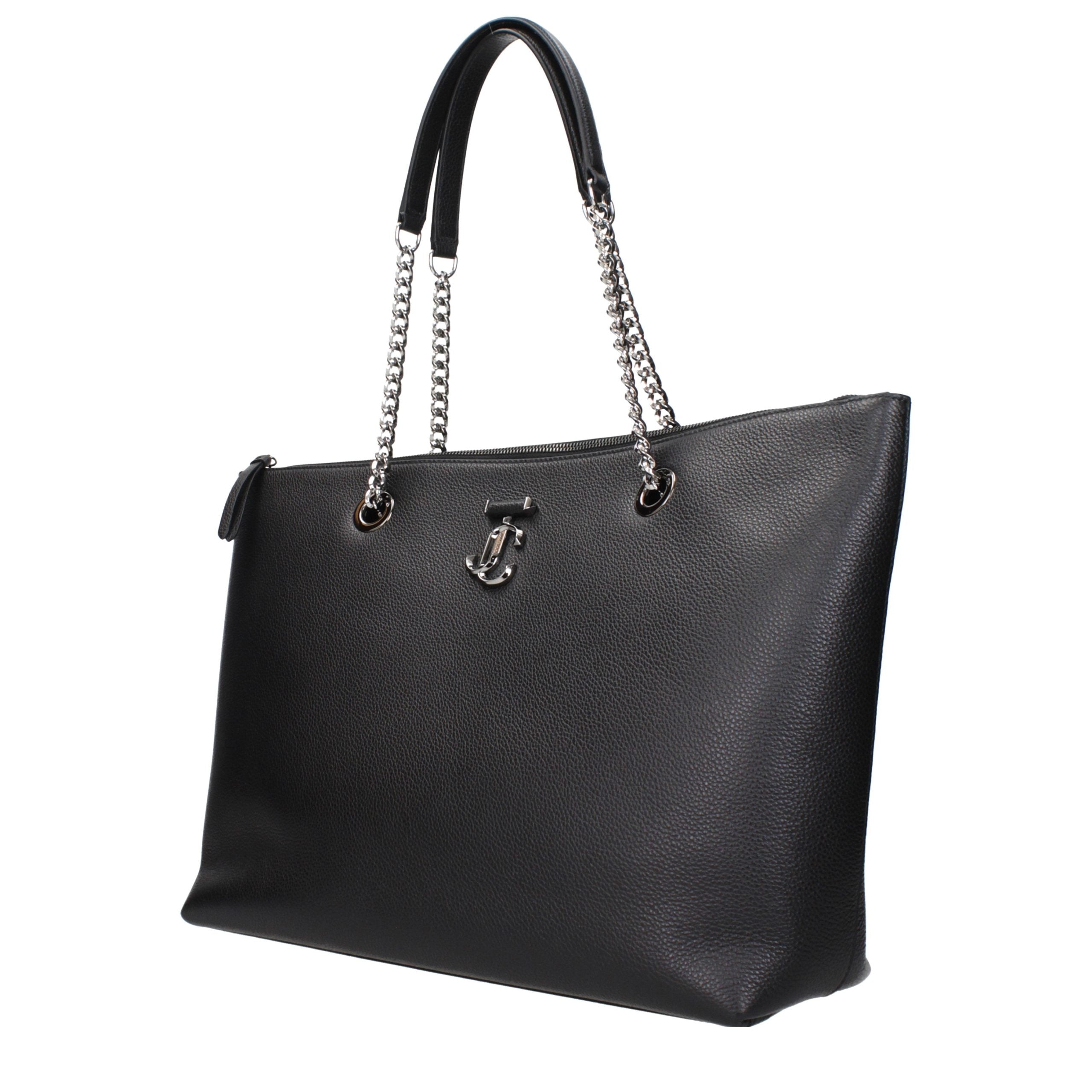 Jimmy Choo Black Leather Shoulder Bag