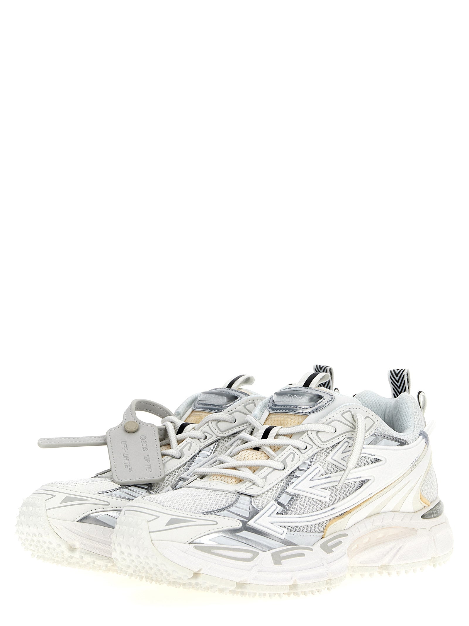 Off-White White Polyethylene Athletic Sneakers