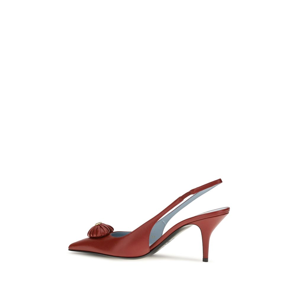 Valentino Garavani Red Calf Leather Bos Taurus High Heel Pumps
