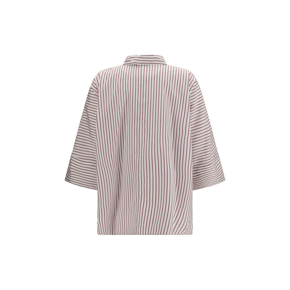 'S Max Mara Red Cotton Pattern Shirt