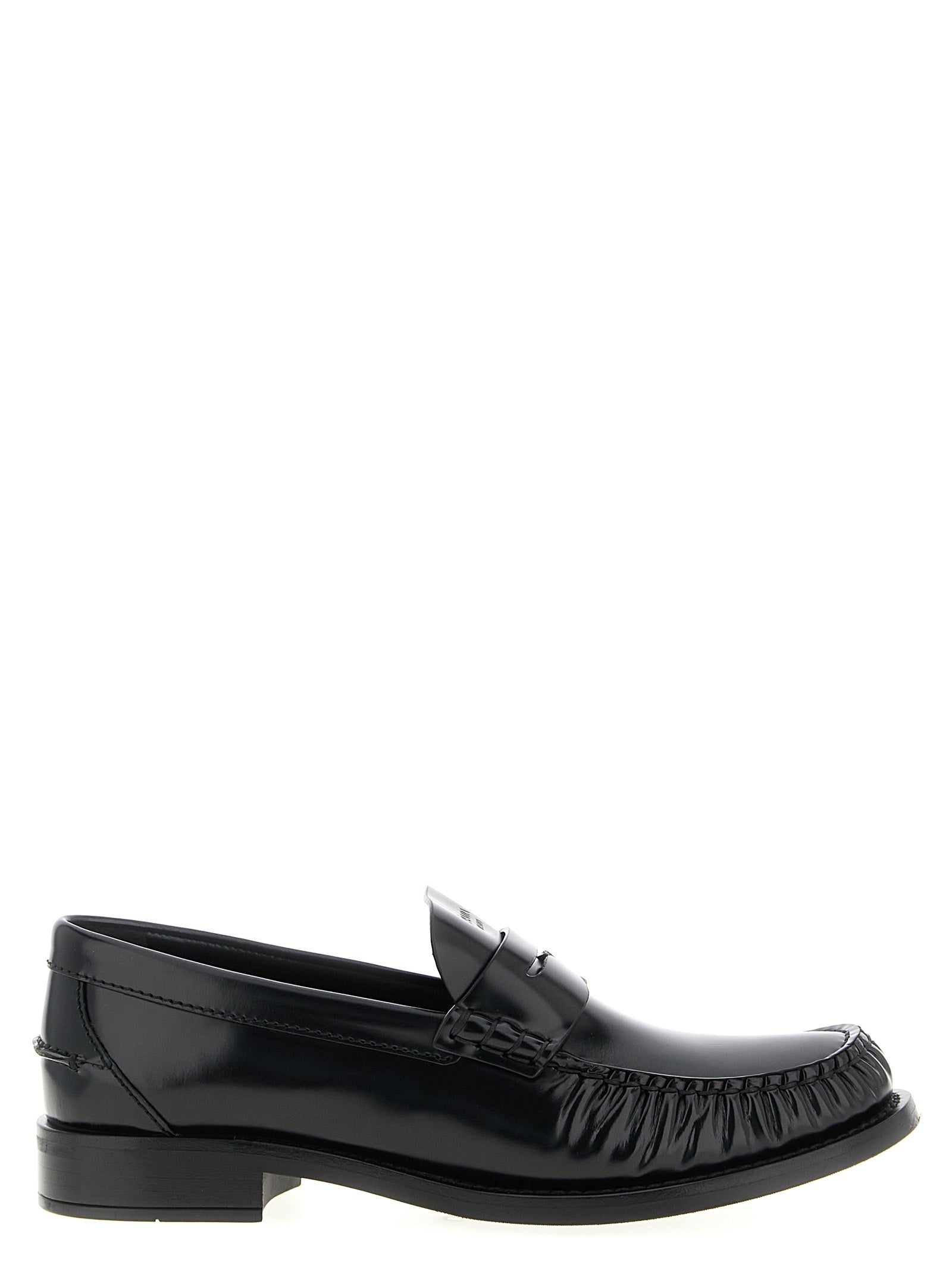 Prada Black Calfskin Slip-On Loafers