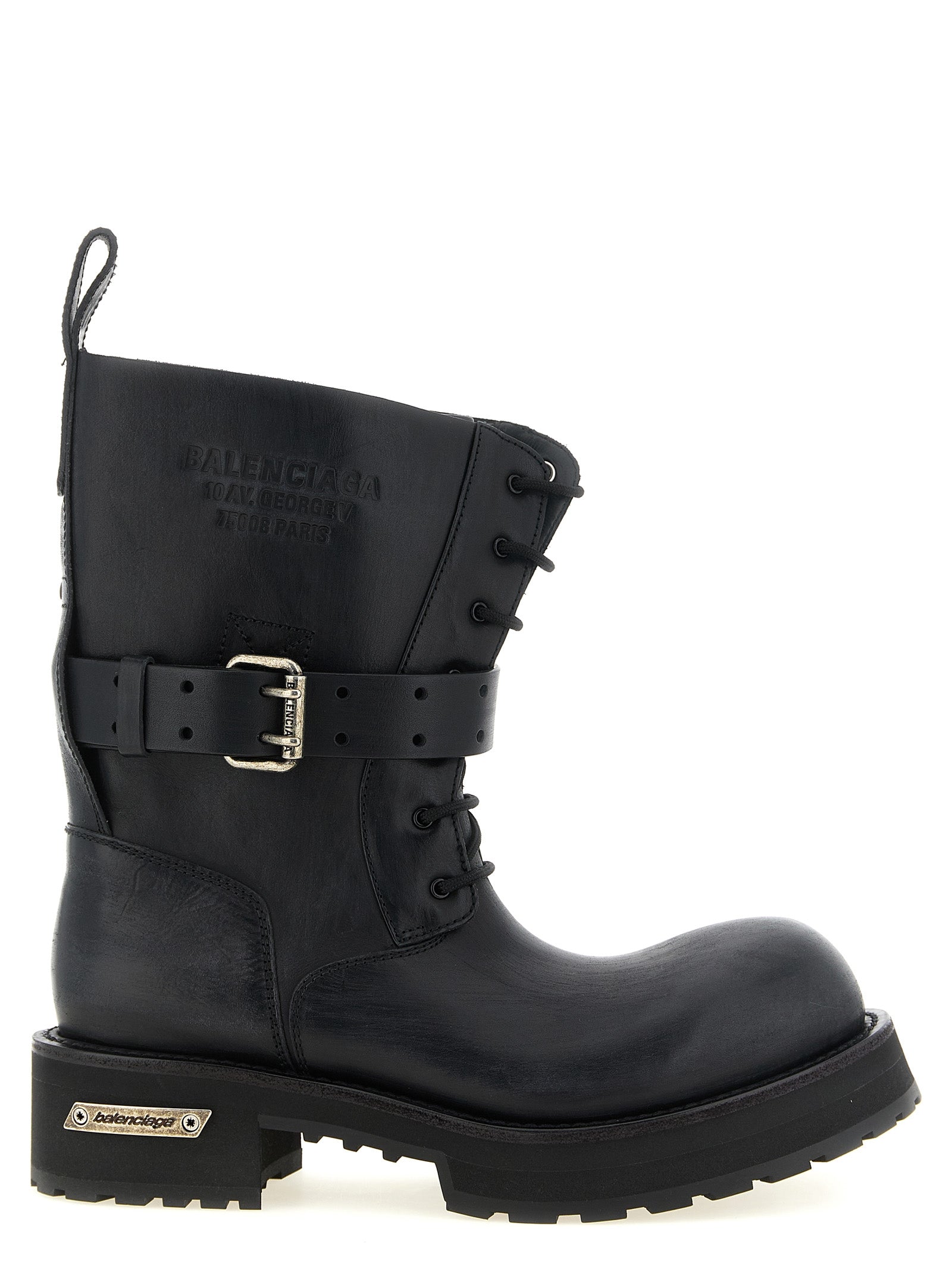 Balenciaga Black Calfskin Ankle Boots