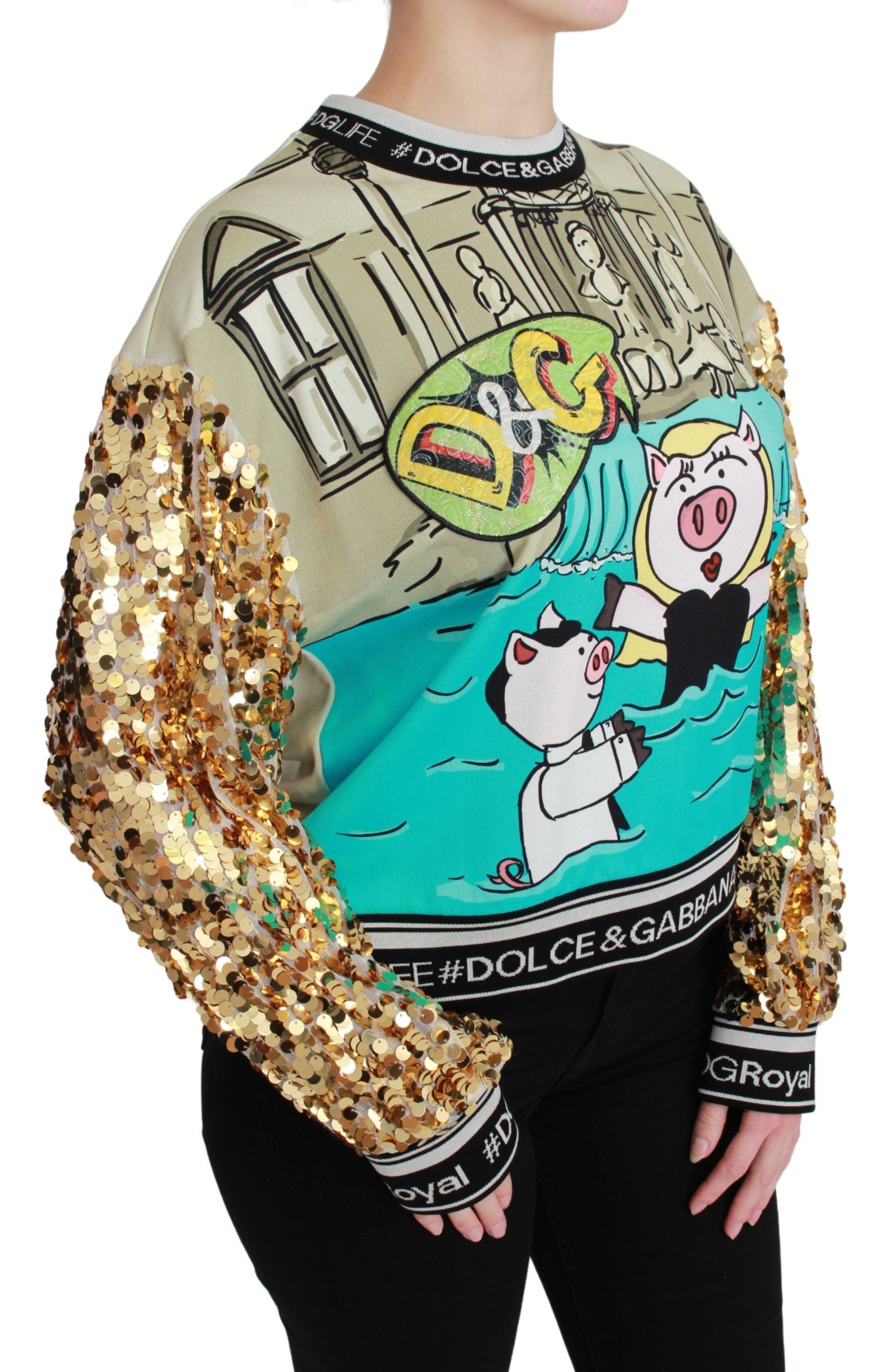 Year of the Pig Sequined Top Sweater