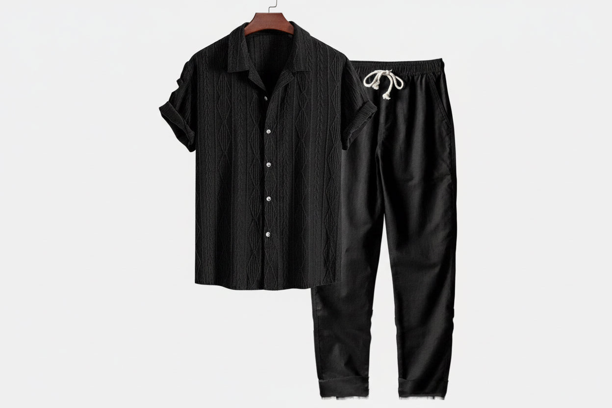 Loose Short Sleeve Shirt Trousers Suit Men Signvm Project