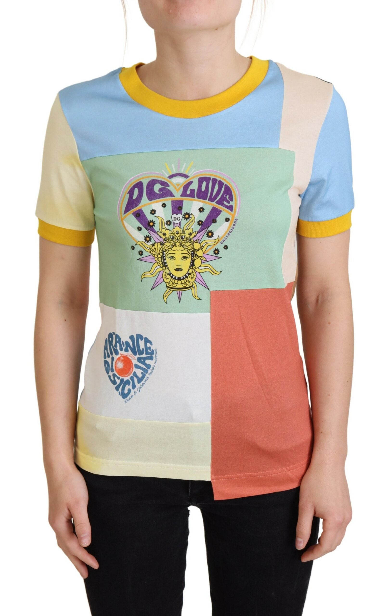 Multicolor Cotton DG Love Patchwork