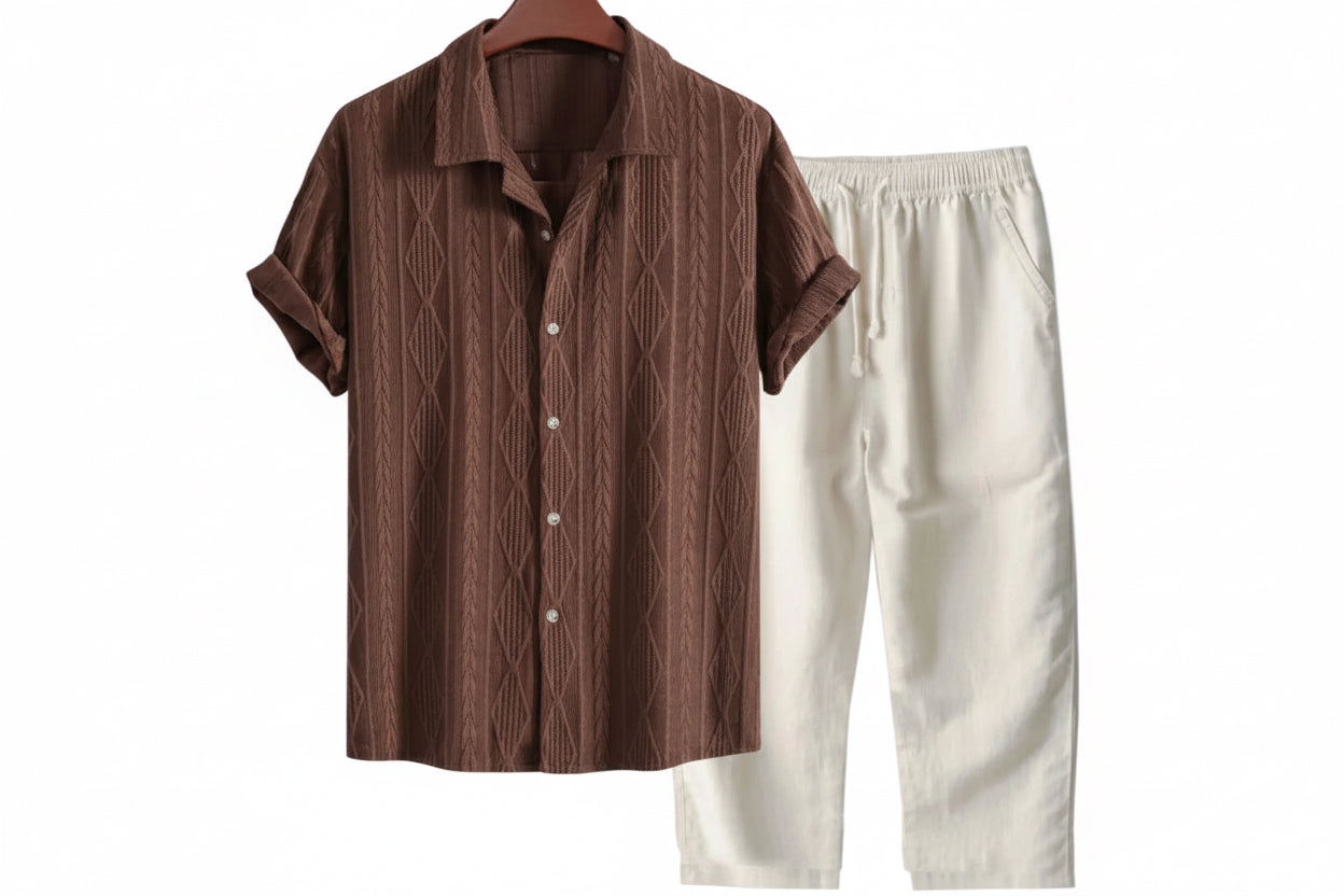 Loose Short Sleeve Shirt Trousers Suit Men Signvm Project