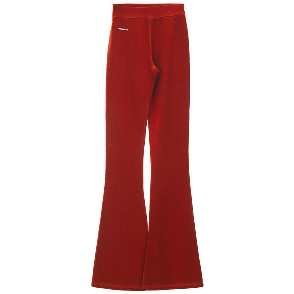 Dsquared2 Red Cotton Athletic Pants