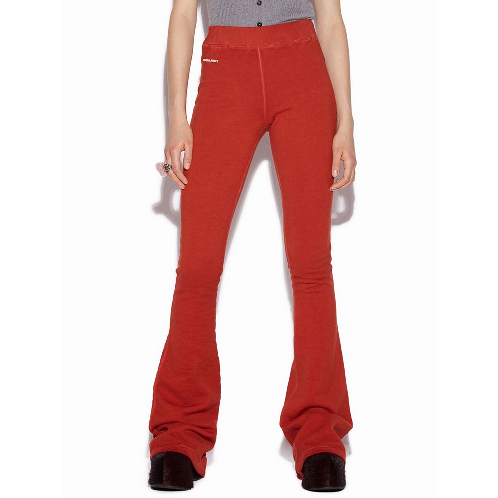 Dsquared2 Red Cotton Athletic Pants