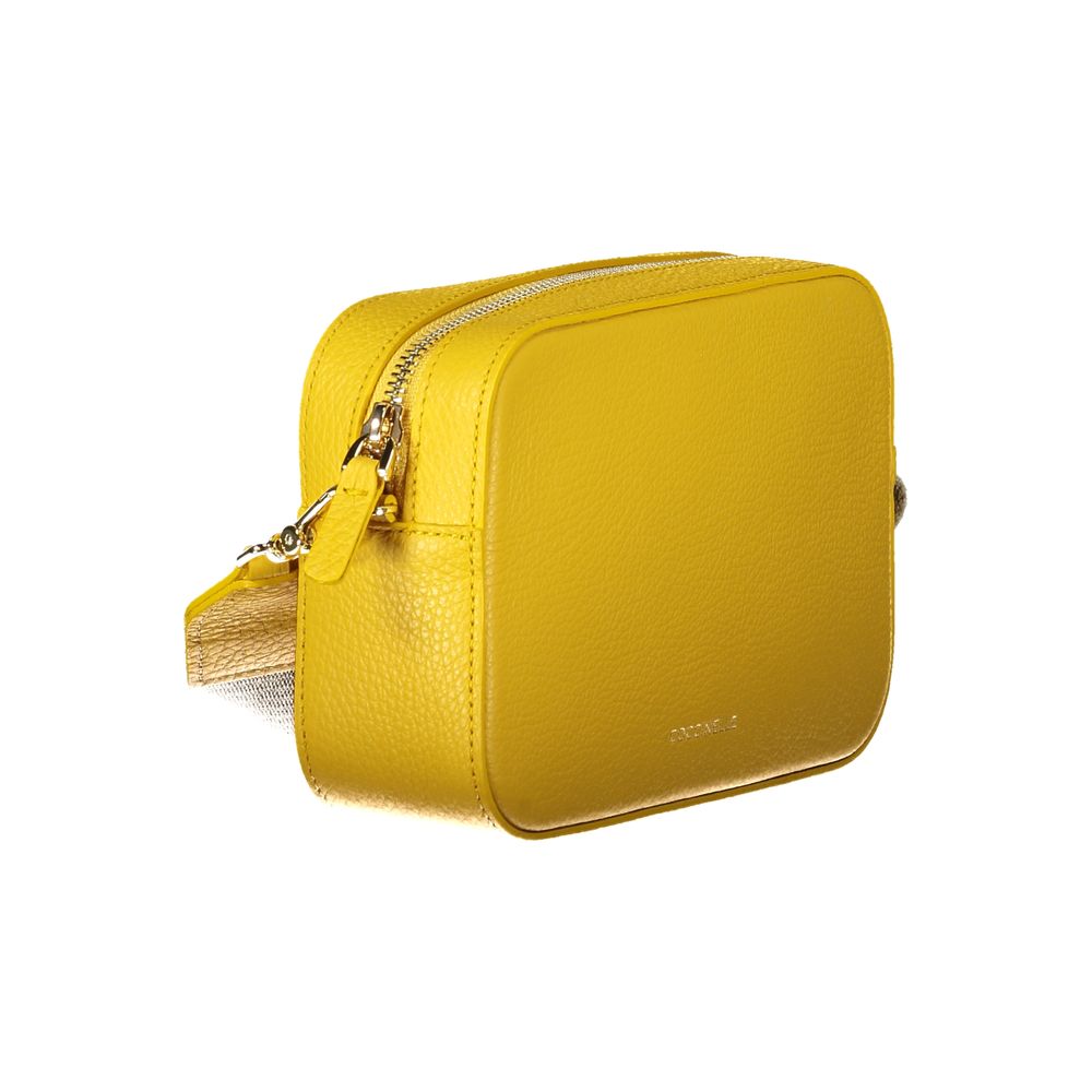 Coccinelle Yellow Leather Tebe Bag