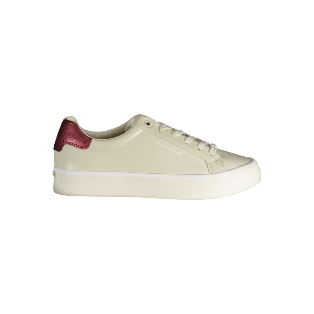 Calvin Klein Beige Leather Sneaker