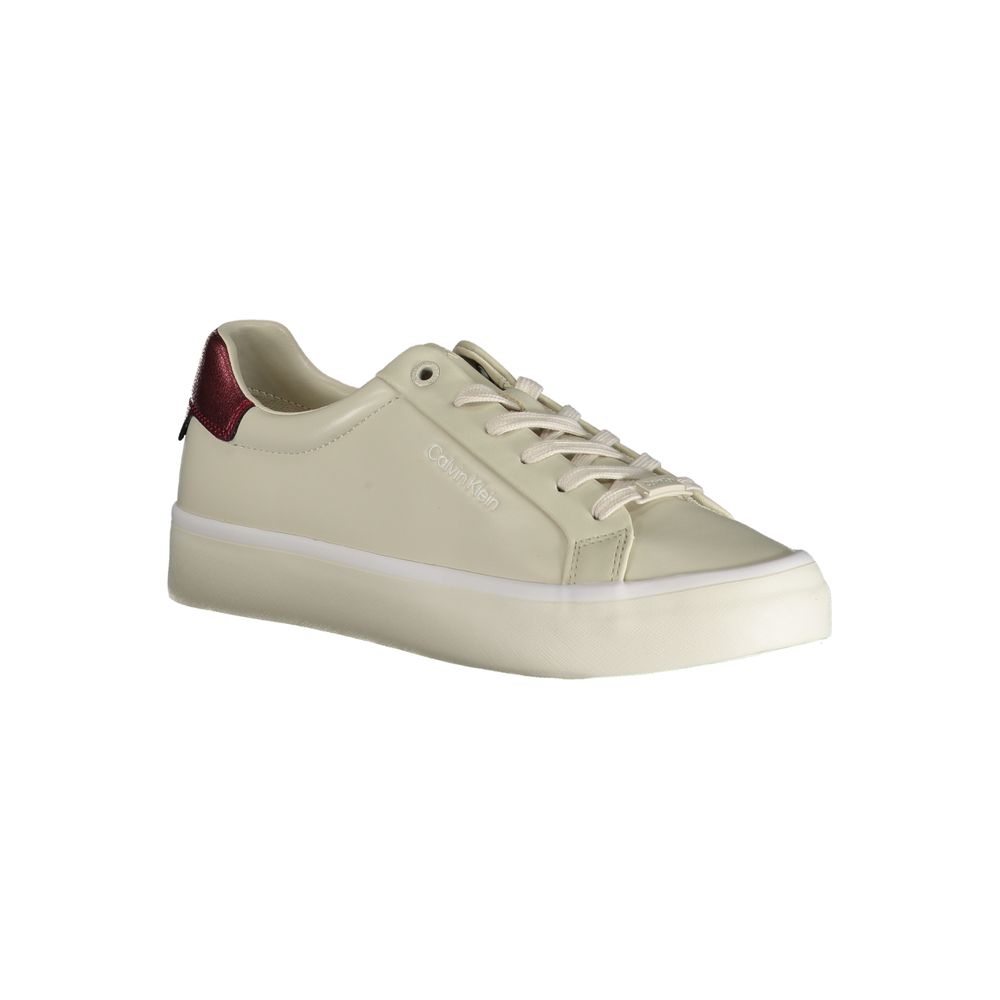 Calvin Klein Beige Leather Sneaker