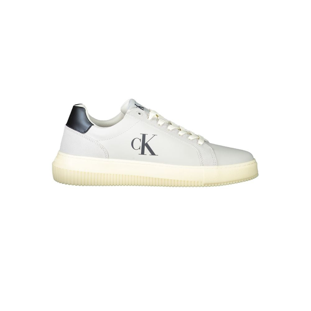 Calvin Klein White Polyurethane Sneaker