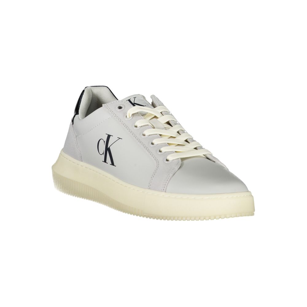 Calvin Klein White Polyurethane Sneaker