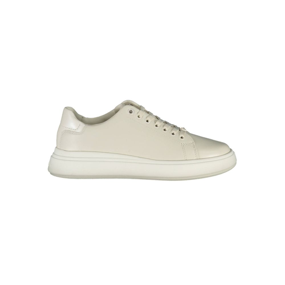 Calvin Klein Beige Leather Sneaker