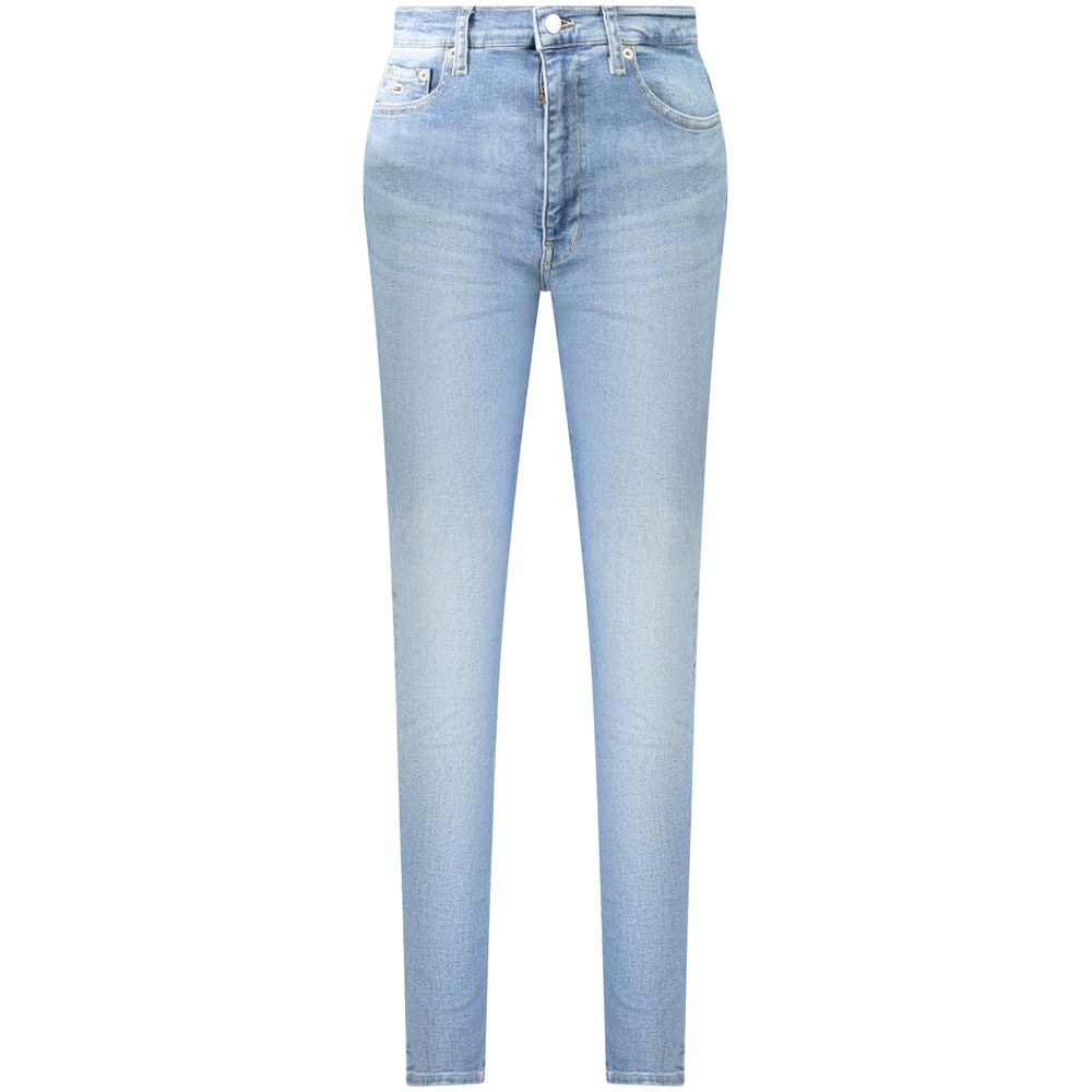 Tommy Hilfiger Blue Cotton Blend High-Rise Skinny Jeans