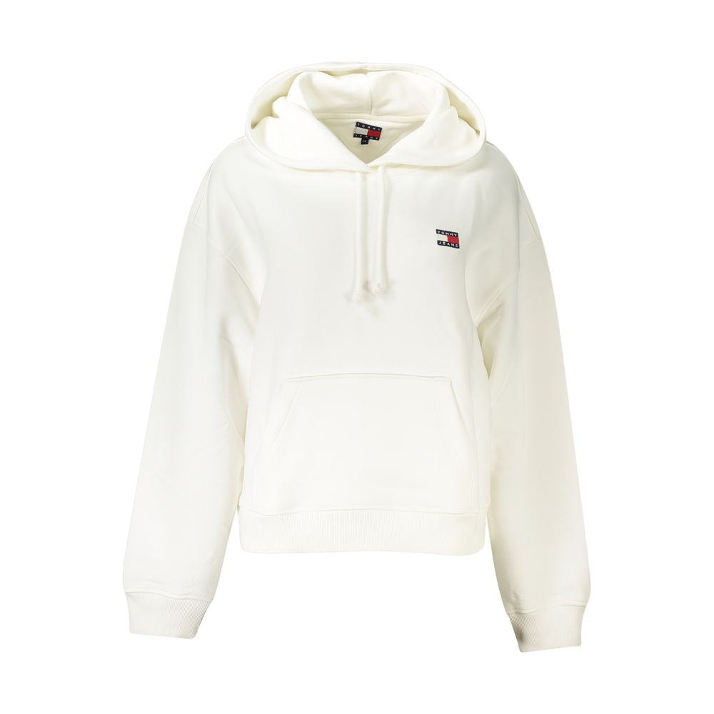 Tommy Hilfiger White Cotton Hooded Sweatshirt