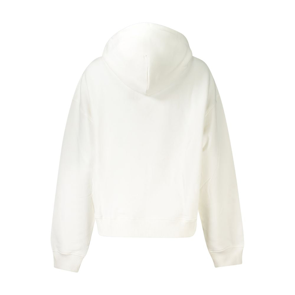 Tommy Hilfiger White Cotton Hooded Sweatshirt