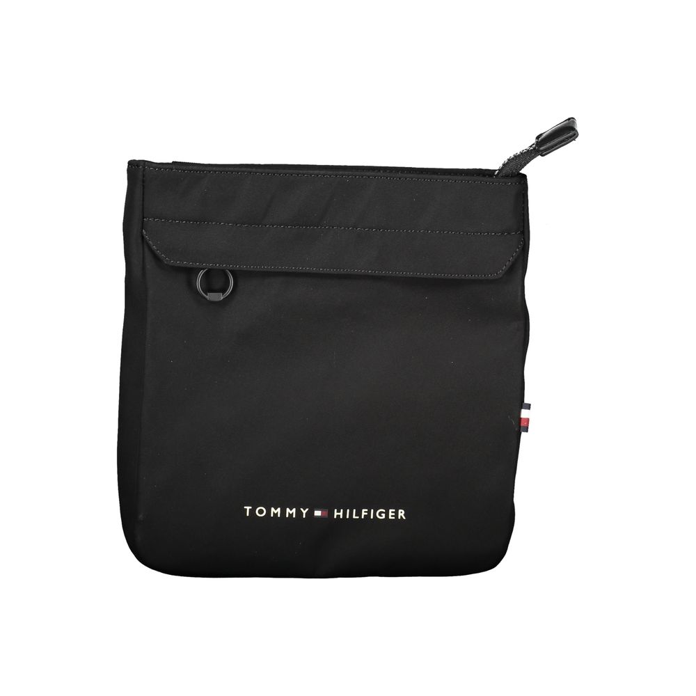 Tommy Hilfiger Black Recycled Polyester Shoulder Bag