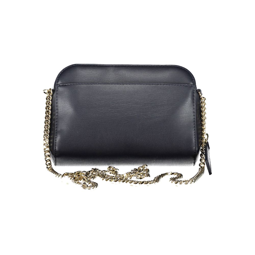 Tommy Hilfiger Blue Polyurethane Chain Shoulder Bag