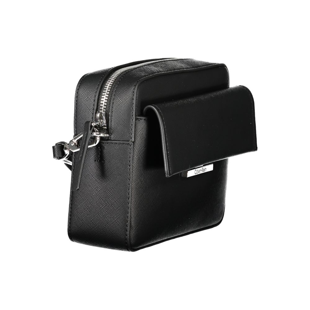 Calvin Klein Black Polyurethane Shoulder Bag