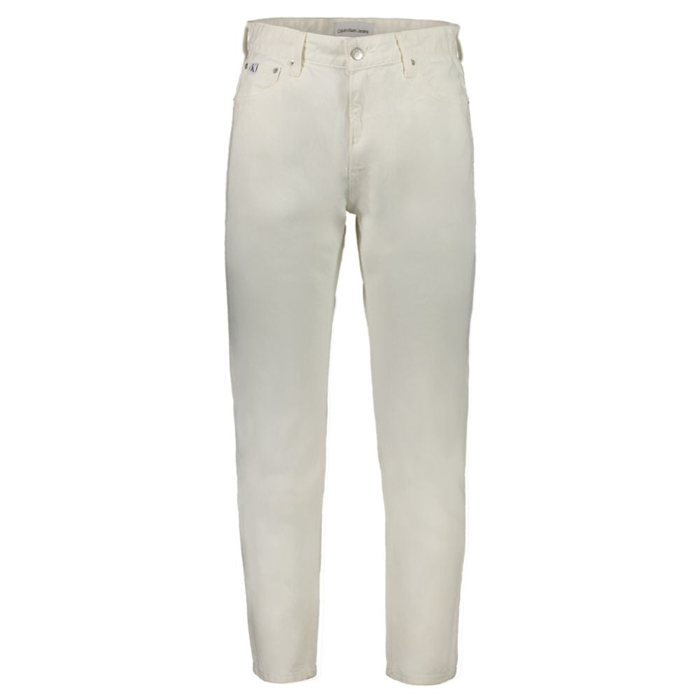 Calvin Klein White Cotton Jeans