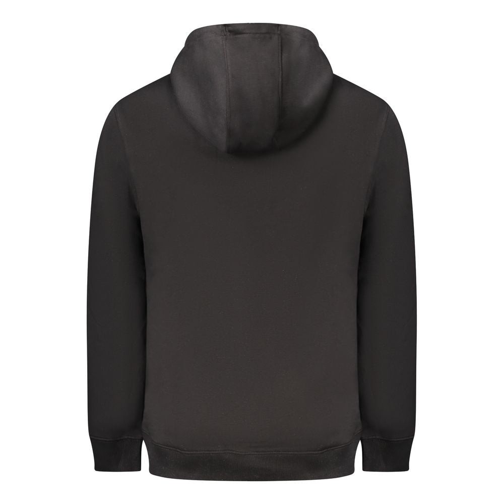 Tommy Hilfiger Black Cotton-Blend Hooded Sweatshirt