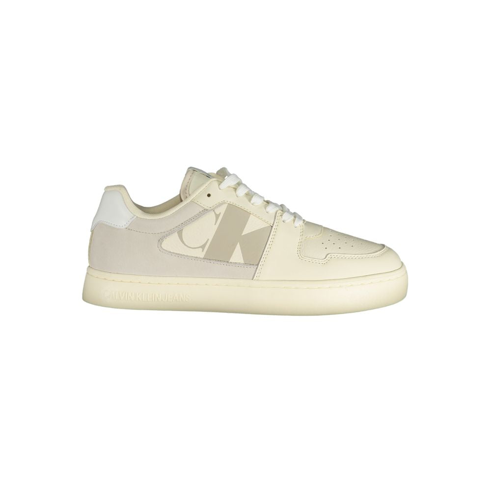 Calvin Klein White Polyurethane Sneaker