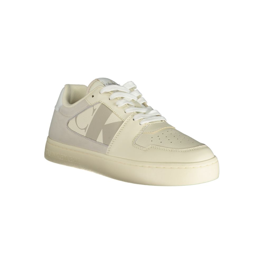 Calvin Klein White Polyurethane Sneaker