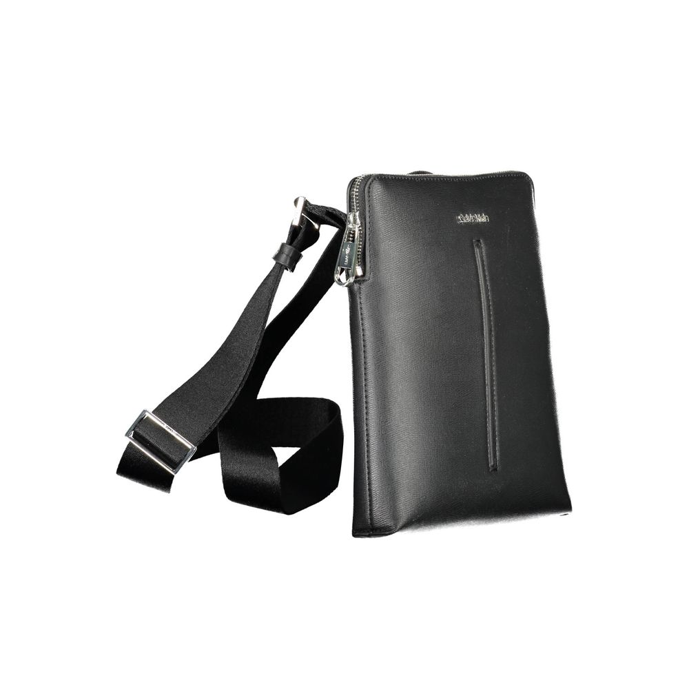Calvin Klein Black Polyurethane Shoulder Bag