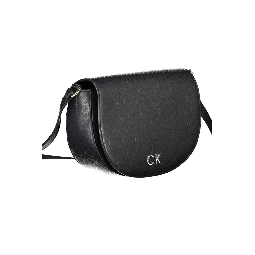 Calvin Klein Black Polyurethane Shoulder Bag