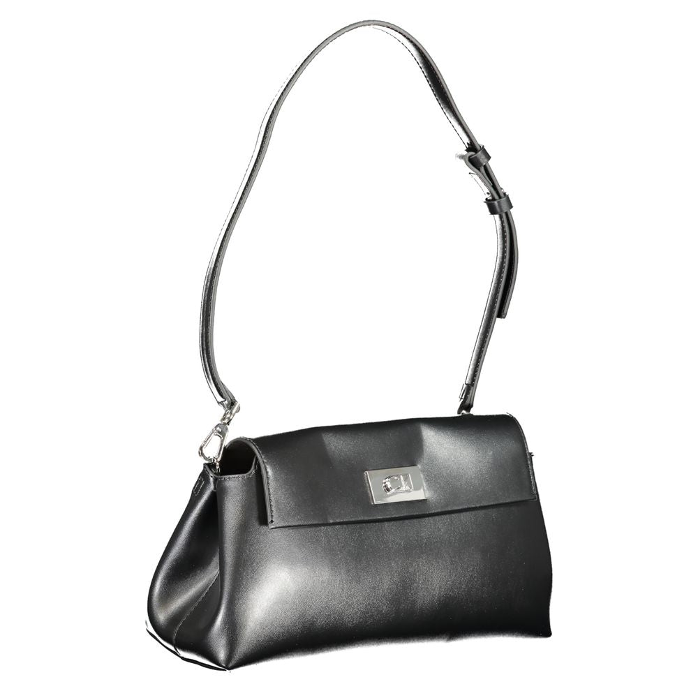 Calvin Klein Black Polyurethane Shoulder Bag