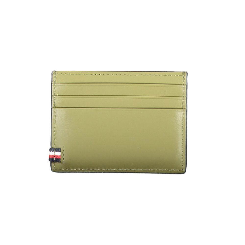 Tommy Hilfiger Black Leather Card Holder Wallet