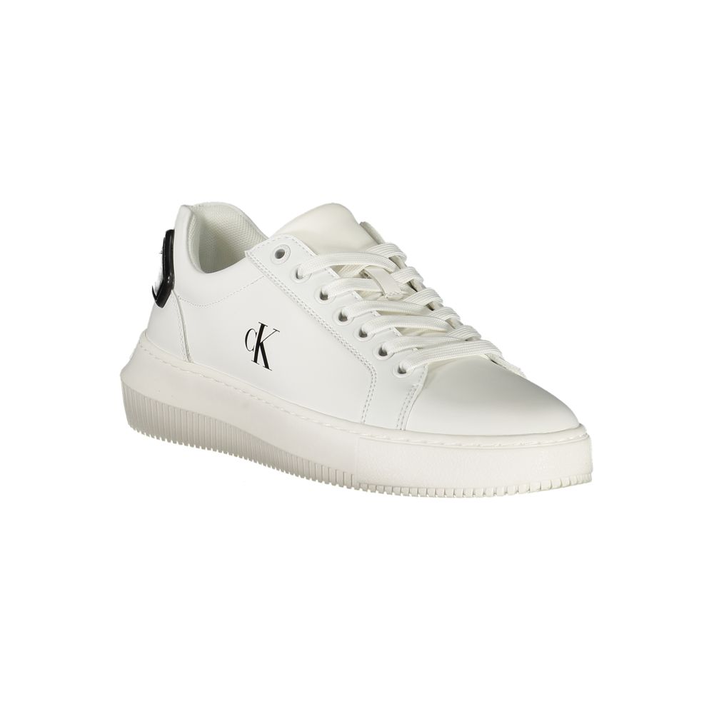 Calvin Klein White Polyurethane Sneakers
