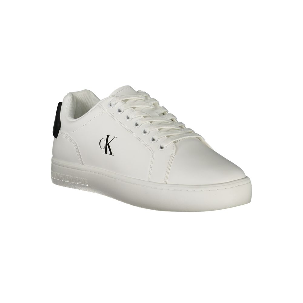 Calvin Klein White Polyurethane Sneaker