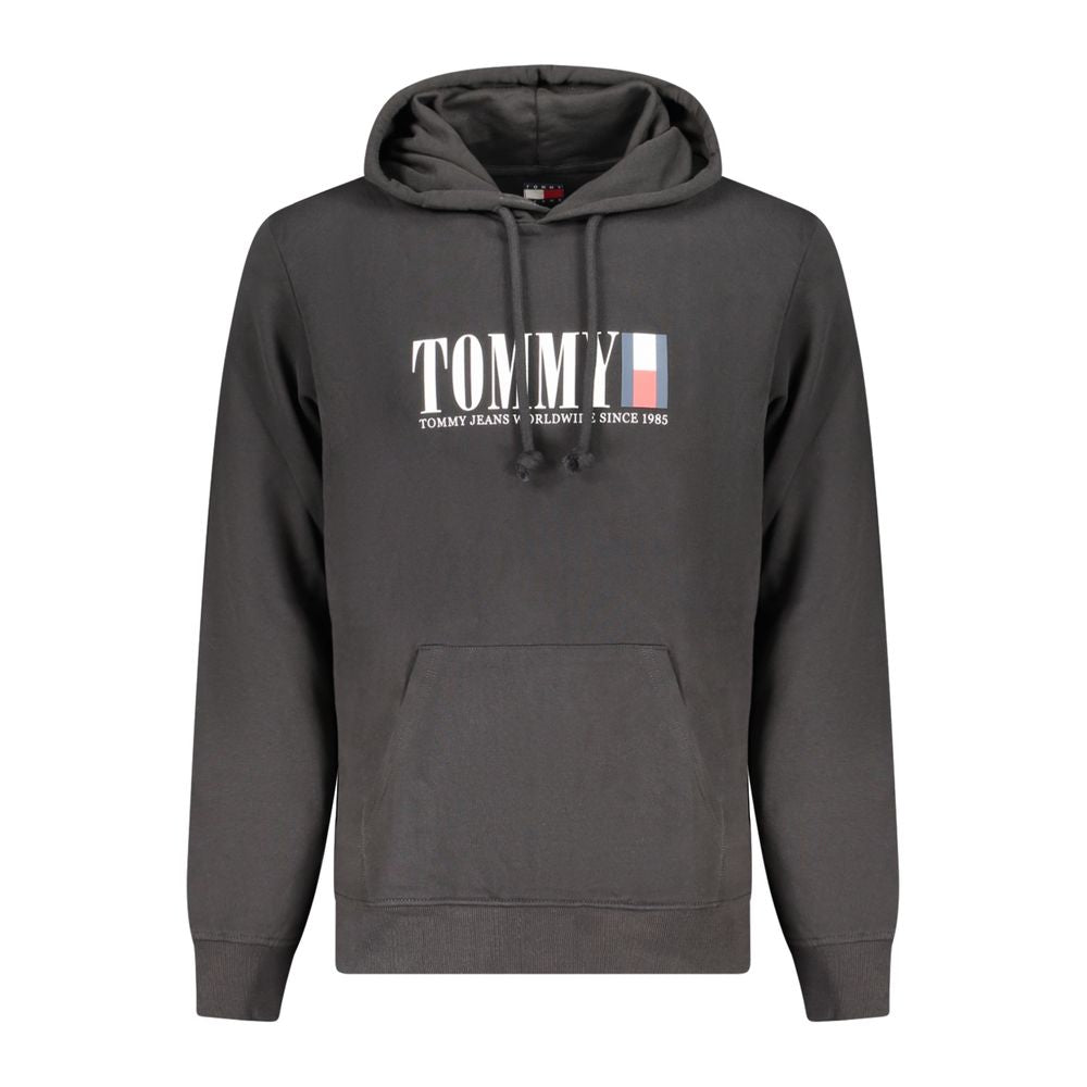 Tommy Hilfiger Black Cotton Hooded Sweatshirt