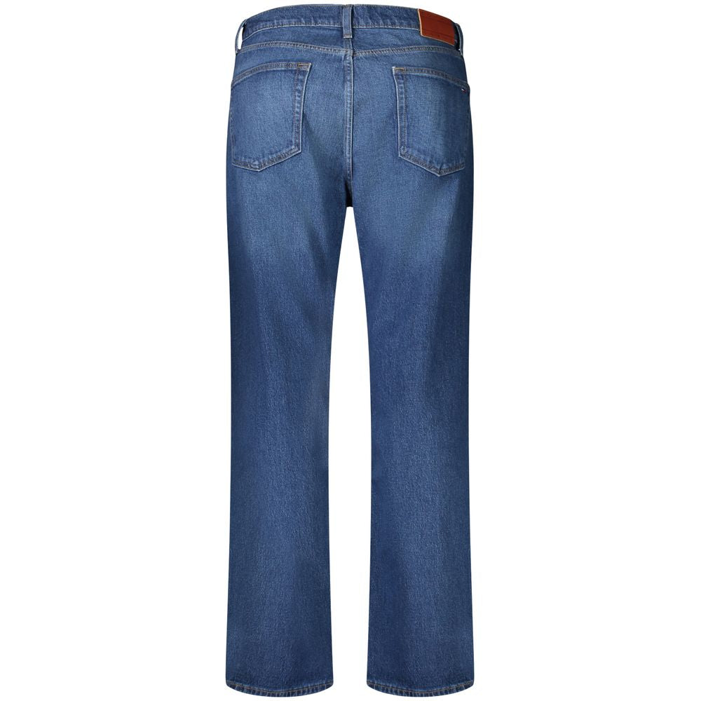 Tommy Hilfiger Blue Cotton Regular Straight Jeans