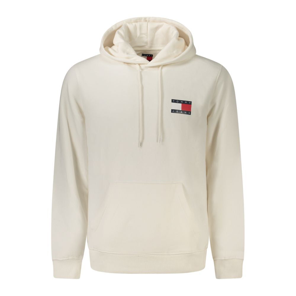 Tommy Hilfiger White Cotton-Blend Hooded Sweatshirt