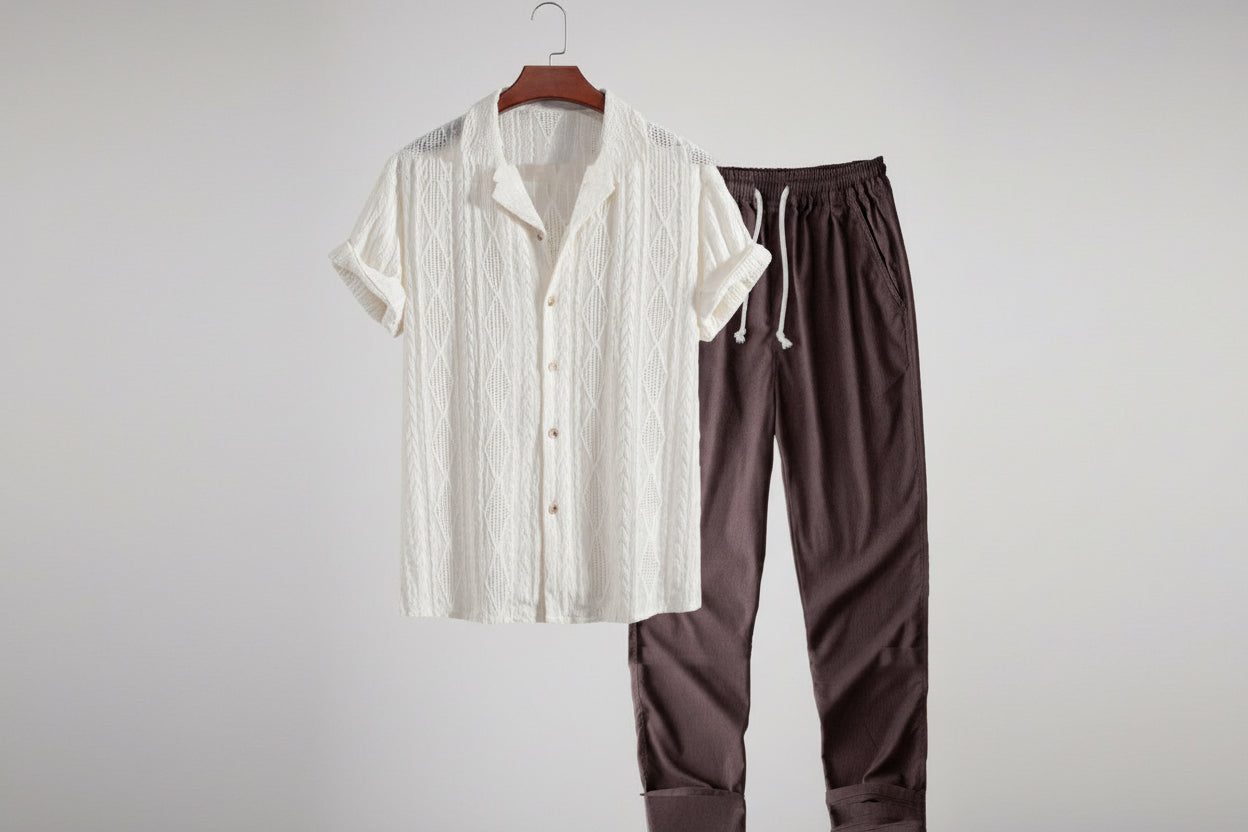 Loose Short Sleeve Shirt Trousers Suit Men Signvm Project