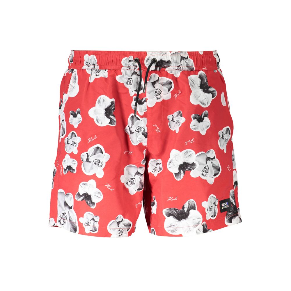 Karl Lagerfeld Red Polyester Swim Boxers
