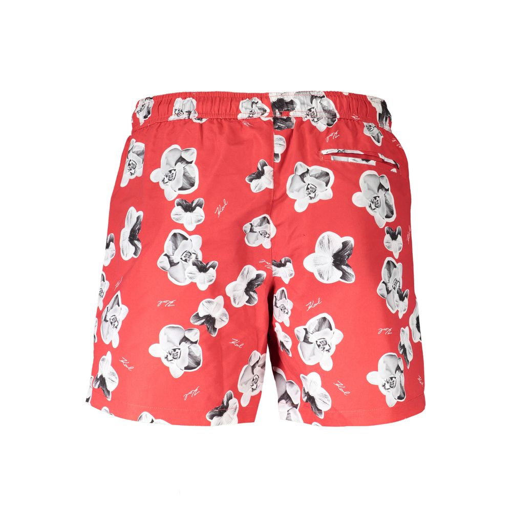 Karl Lagerfeld Red Polyester Swim Boxers