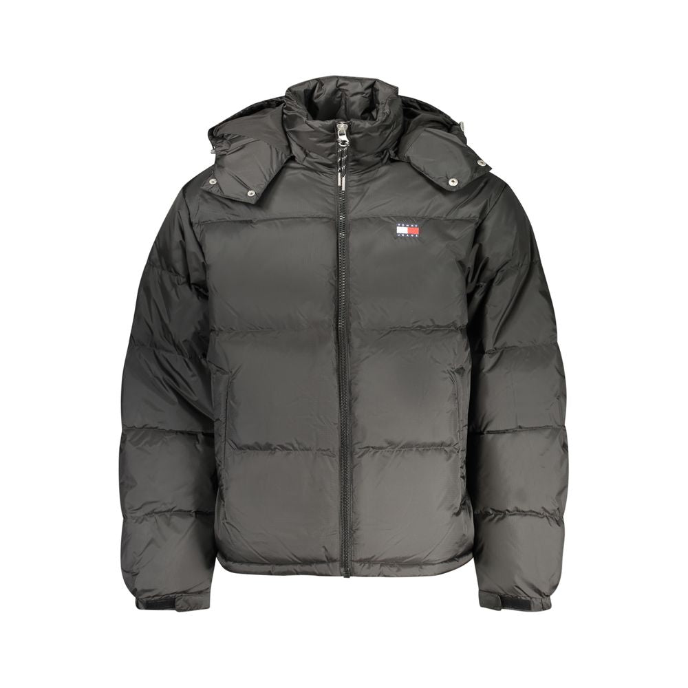 Tommy Hilfiger Black Polyester Hooded Jacket