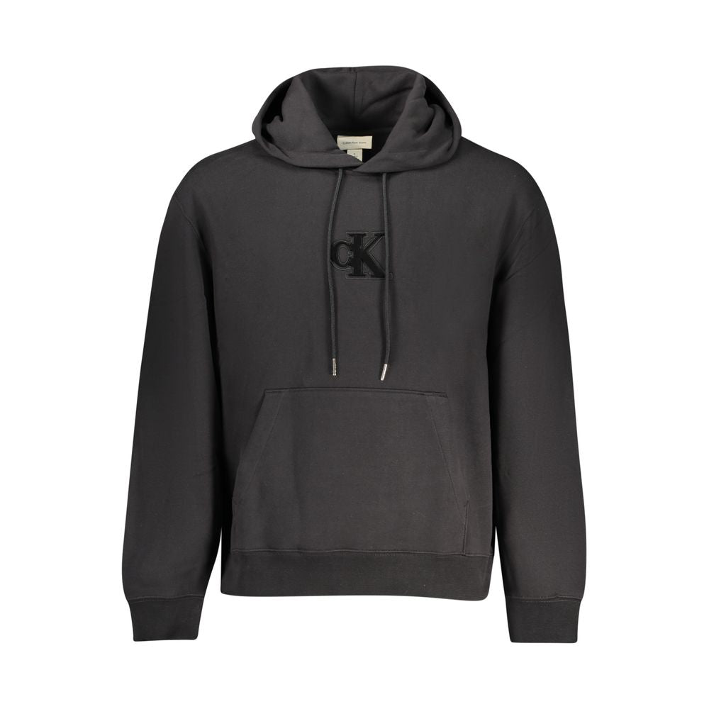 Calvin Klein Black Cotton Hooded Sweatshirt