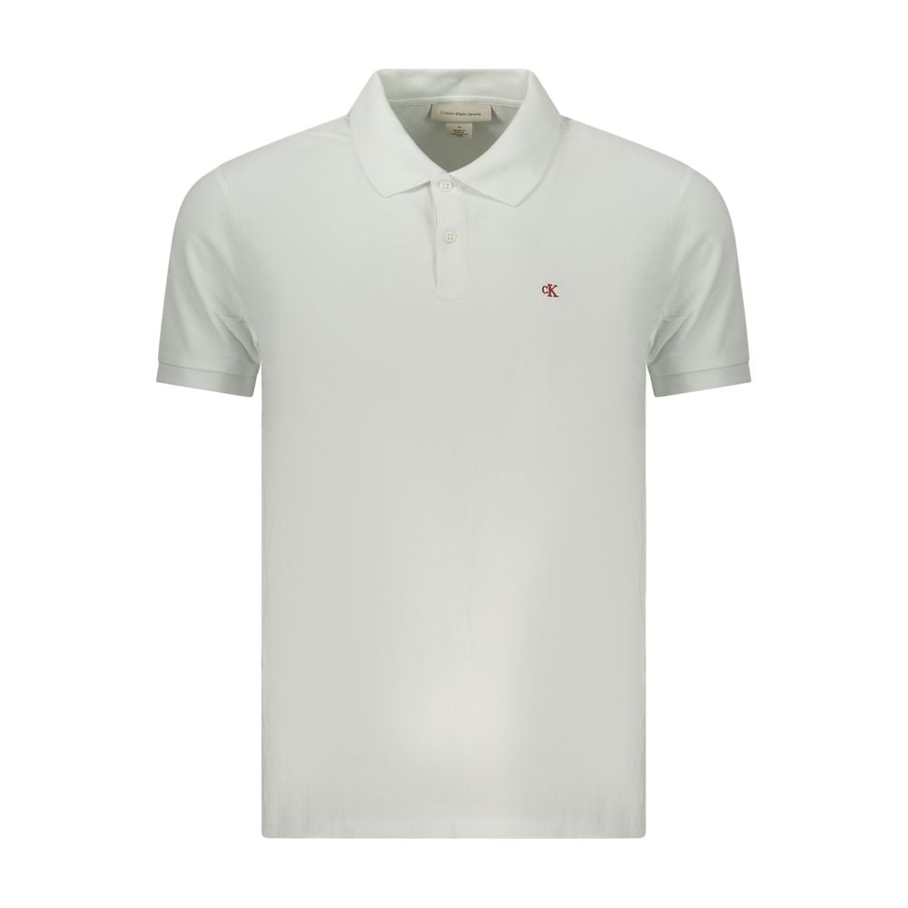 Calvin Klein White Cotton Polo