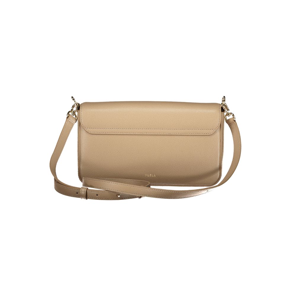 Furla Beige Leather Shoulder Bag